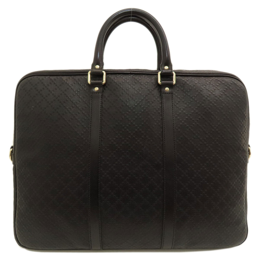 GUCCI Business bag 201480 leather black Diamante Women Used Authentic