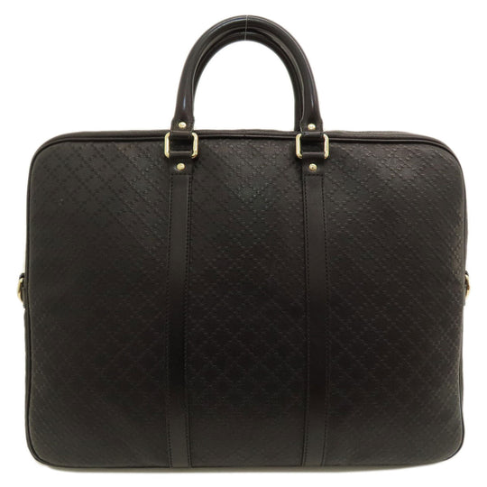 GUCCI Business bag 201480 leather black Diamante Women Used Authentic
