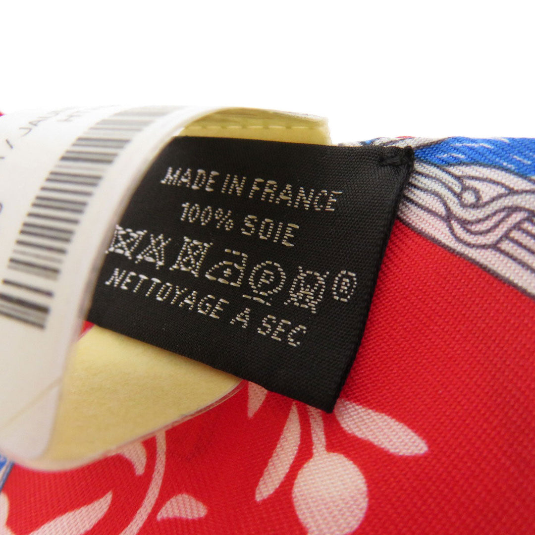 HERMES scarf silk Red Twilly Women Used Authentic