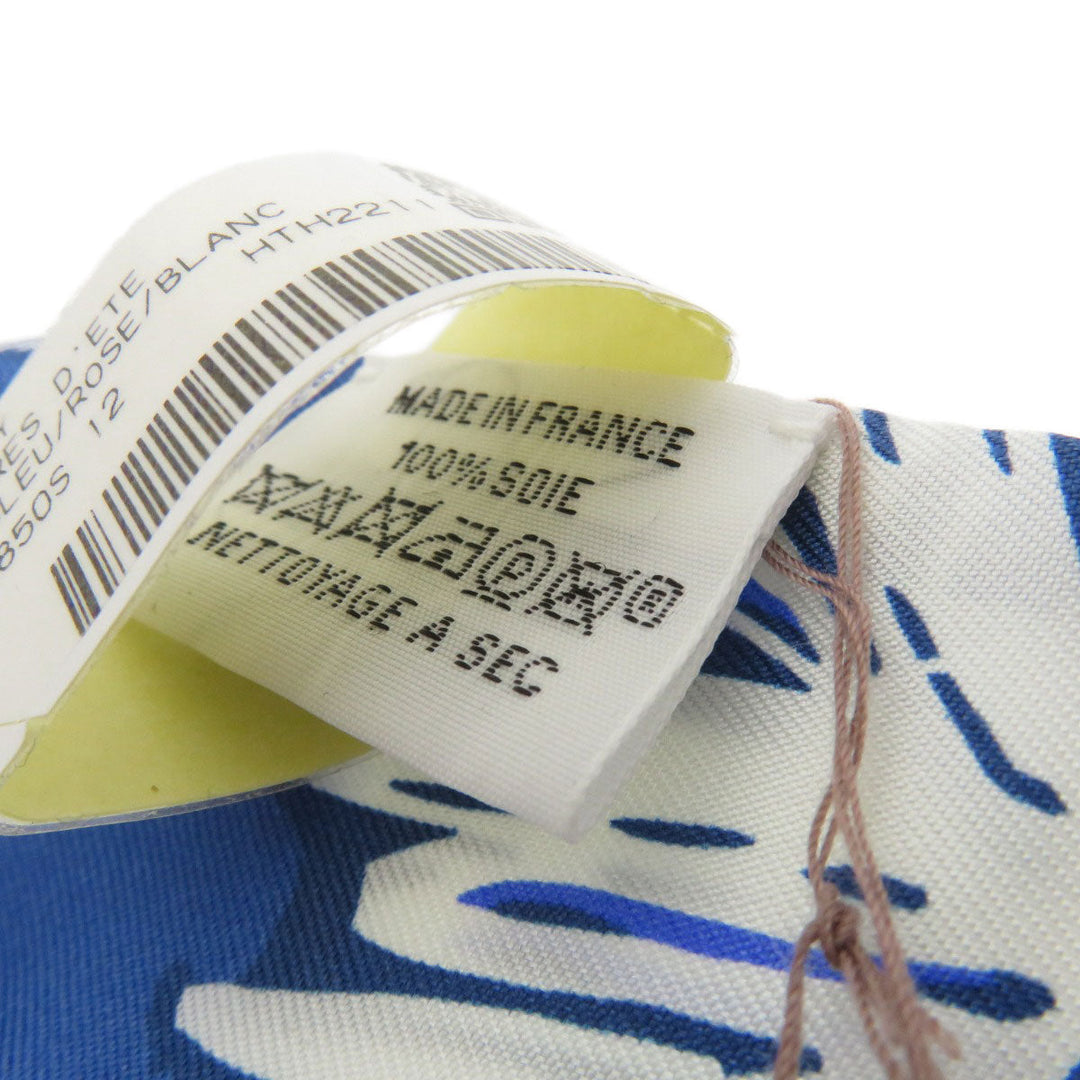 HERMES scarf silk blue Twilly Women Used Authentic