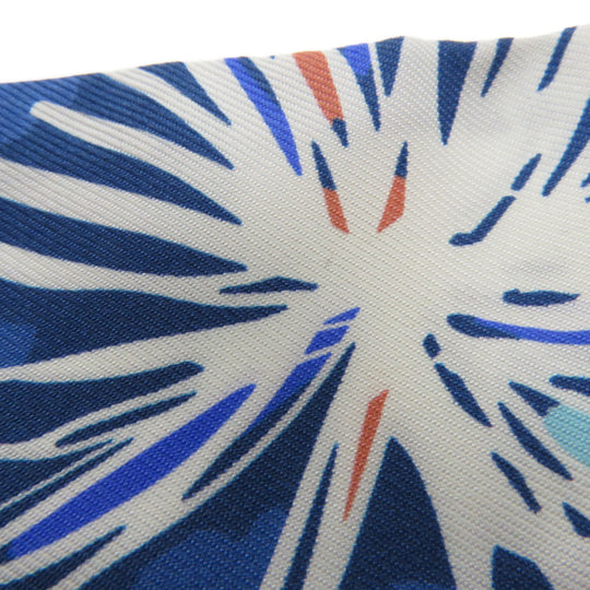 HERMES scarf silk blue Twilly Women Used Authentic