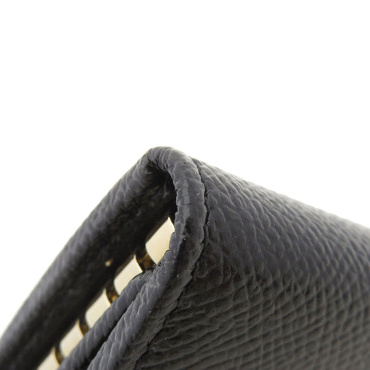 BVLGARI Key case Key holder  Calfskin black logoMetal