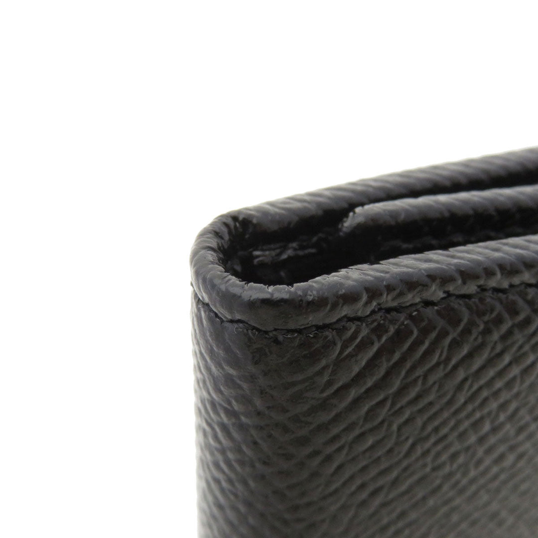 BVLGARI Key case Key holder  Calfskin black logoMetal