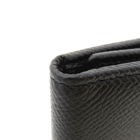 BVLGARI Key case Key holder  Calfskin black logoMetal