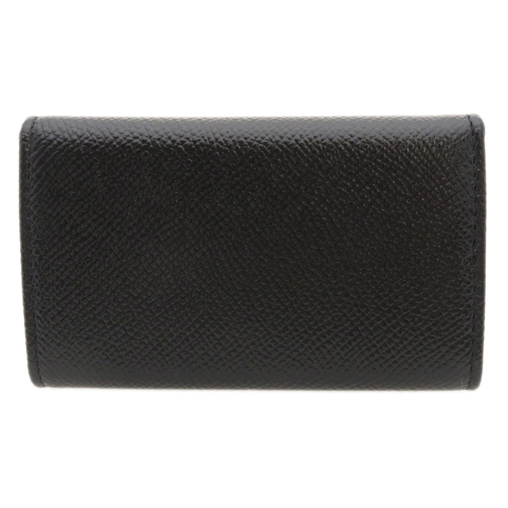 BVLGARI Key case Key holder  Calfskin black logoMetal