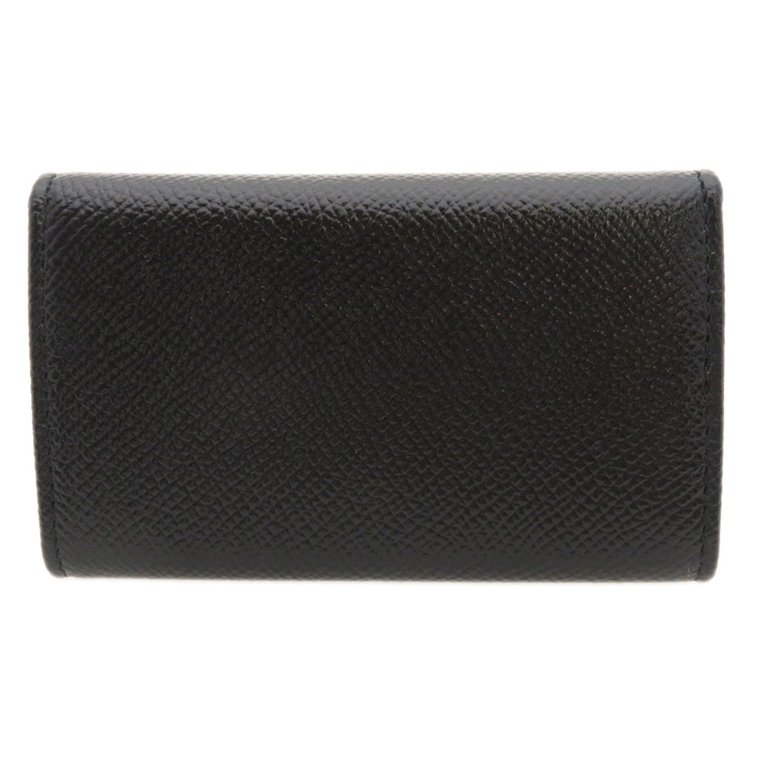 BVLGARI Key case Key holder  Calfskin black logoMetal