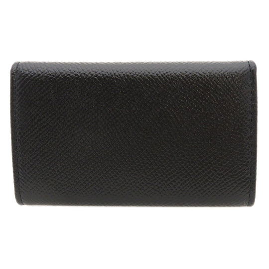 BVLGARI Key case Key holder  Calfskin black logoMetal