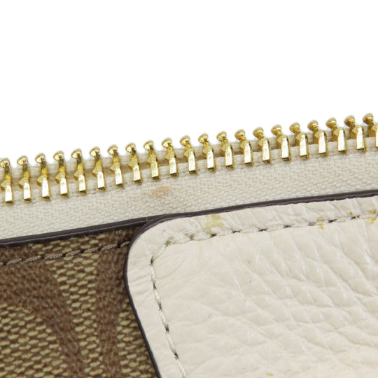 COACH Handbag C7261 PVC, Leather Brown Signature 2WAY Women Used Authentic