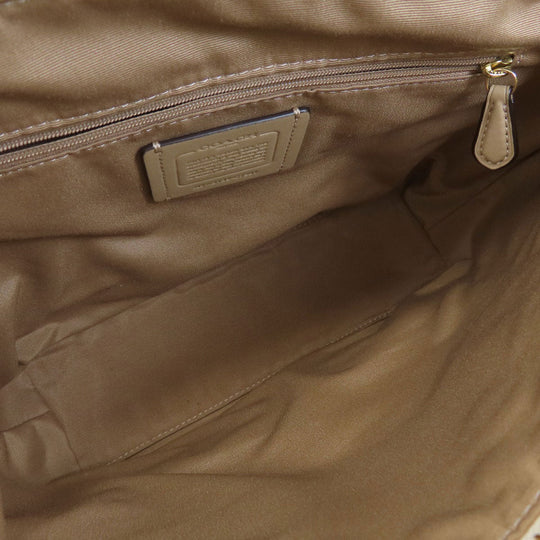 COACH Handbag C7261 PVC, Leather Brown Signature 2WAY Women Used Authentic