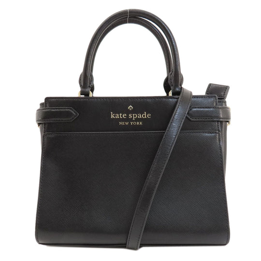 Kate Spade Handbag PVC black logo 2WAY Women Used Authentic