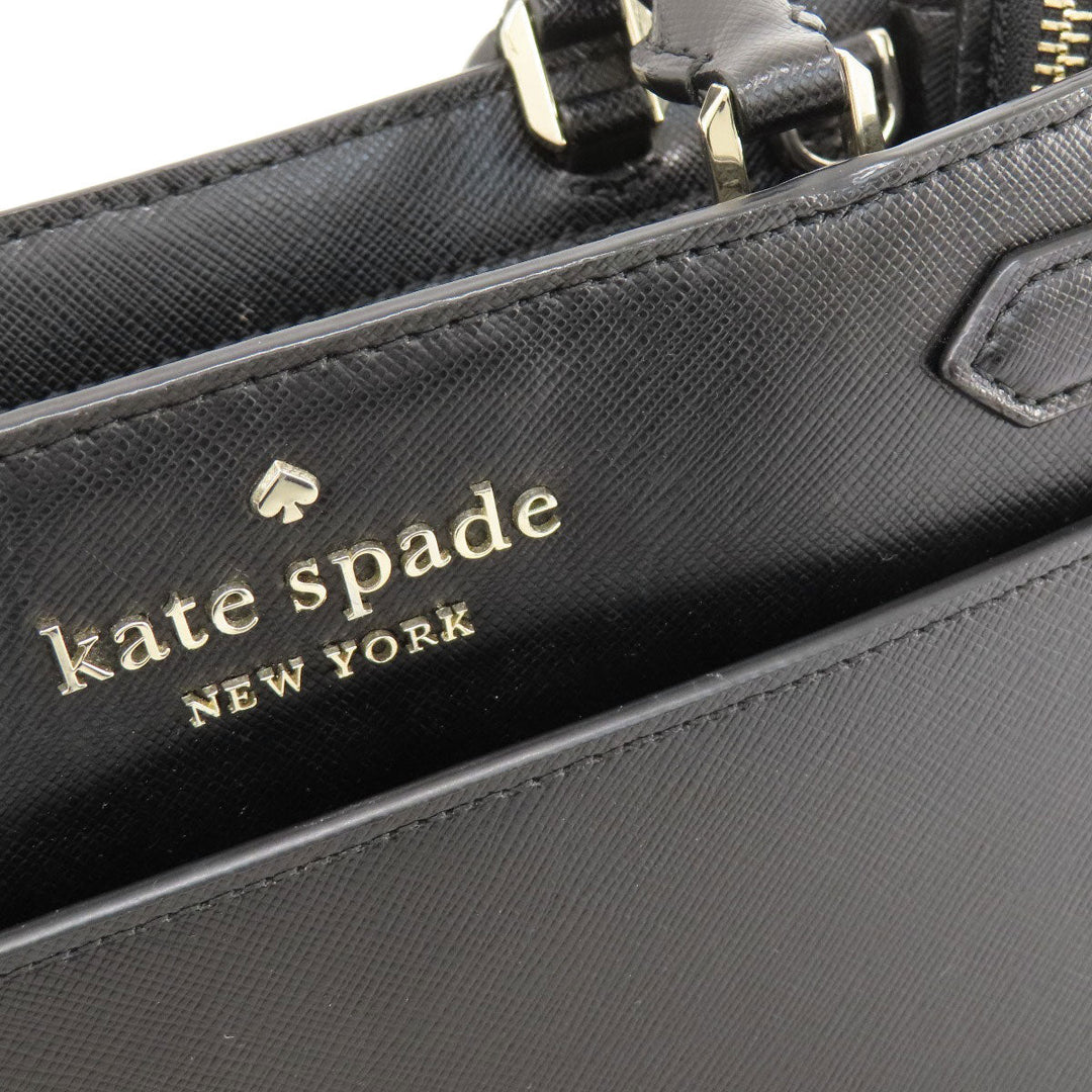 Kate Spade Handbag PVC black logo 2WAY Women Used Authentic