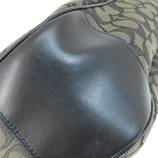 COACH Shoulder Bag F29959 canvas black one belt signature Women Used Authentic