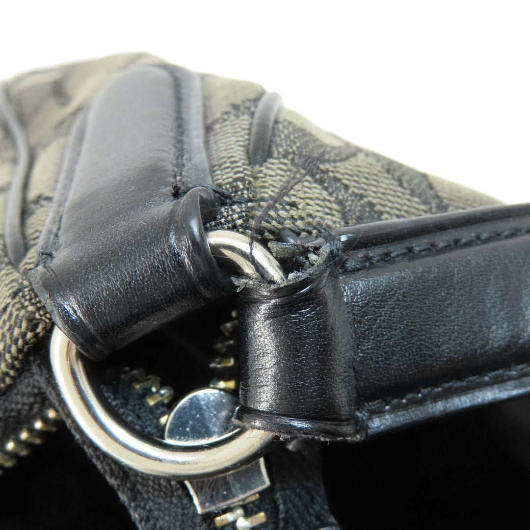 COACH Shoulder Bag F29959 canvas black one belt signature Women Used Authentic