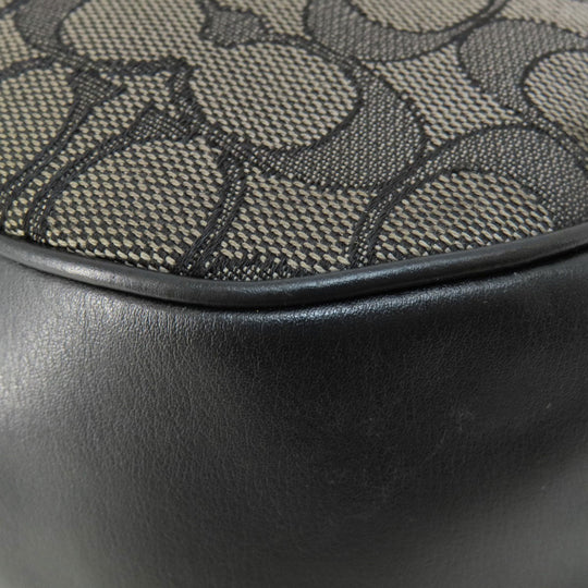 COACH Shoulder Bag F29959 canvas black one belt signature Women Used Authentic