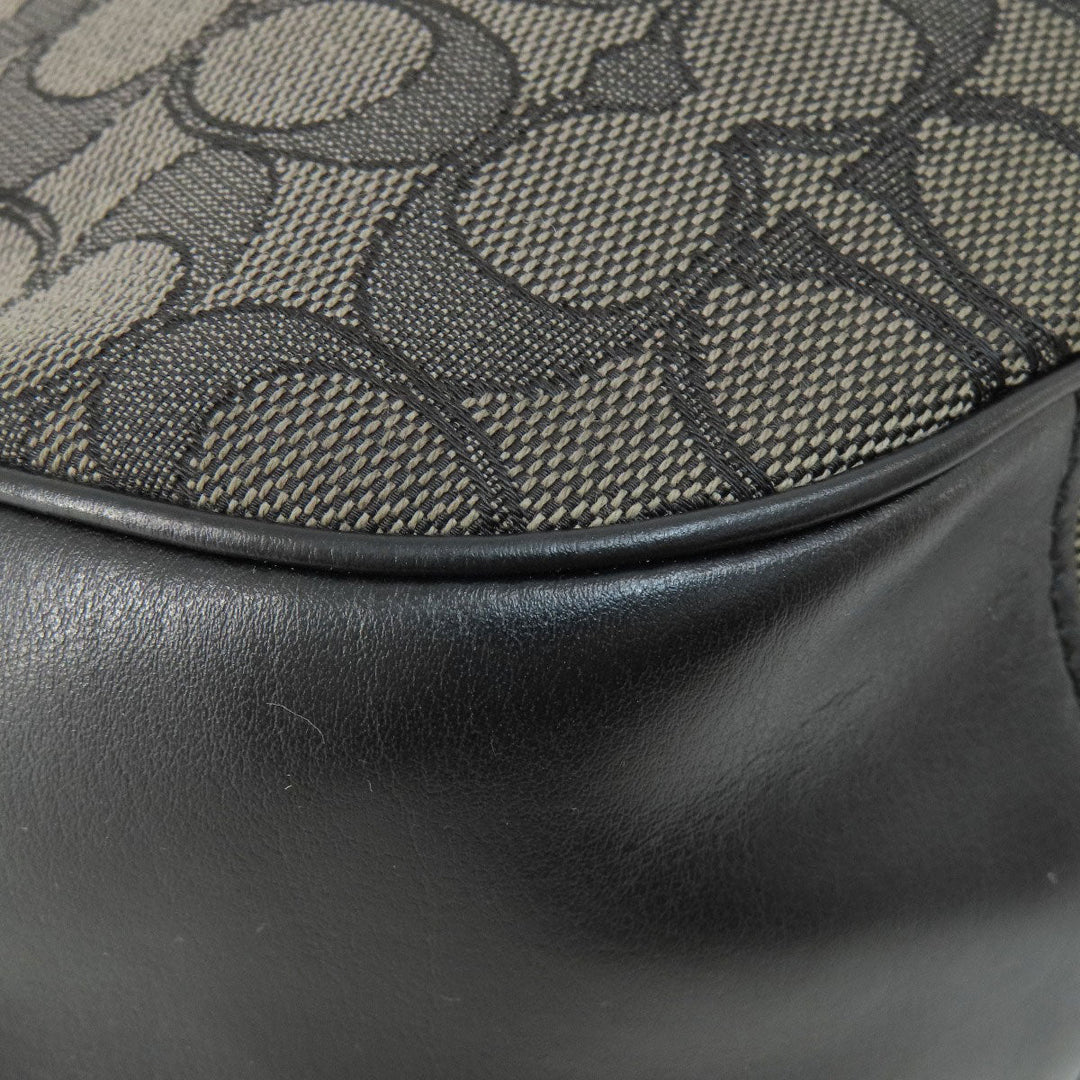 COACH Shoulder Bag F29959 canvas black one belt signature Women Used Authentic