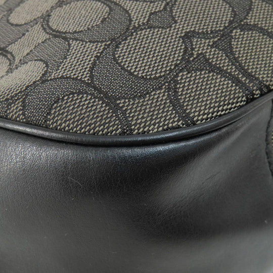 COACH Shoulder Bag F29959 canvas black one belt signature Women Used Authentic