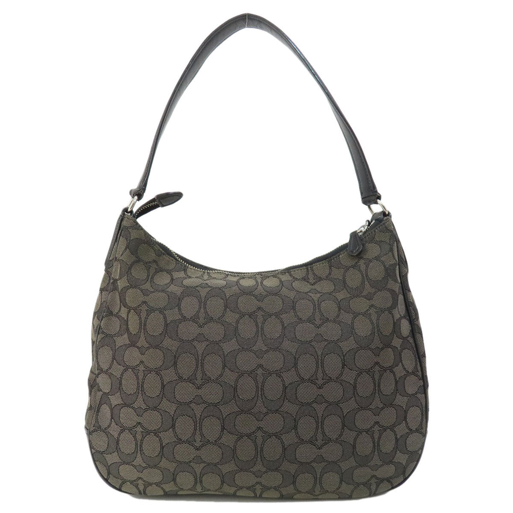 COACH Shoulder Bag F29959 canvas black one belt signature Women Used Authentic