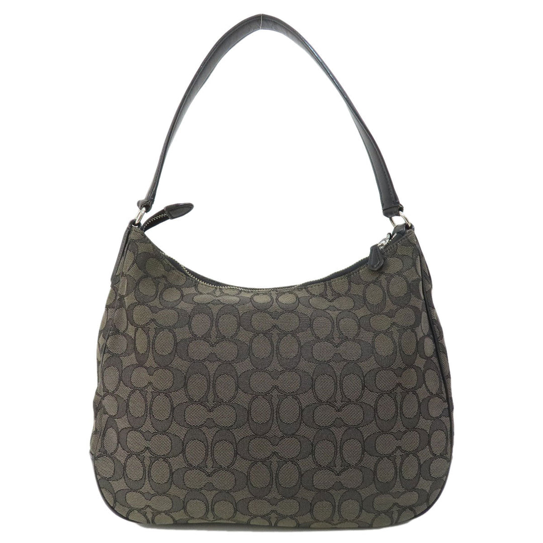 COACH Shoulder Bag F29959 canvas black one belt signature Women Used Authentic