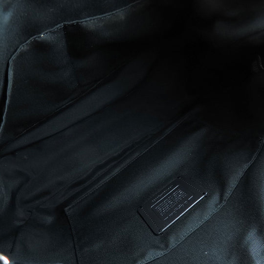 COACH Shoulder Bag F29959 canvas black one belt signature Women Used Authentic