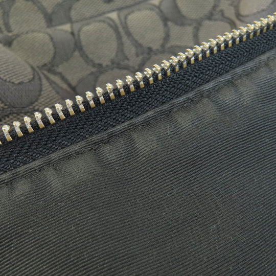 COACH Shoulder Bag F29959 canvas black one belt signature Women Used Authentic