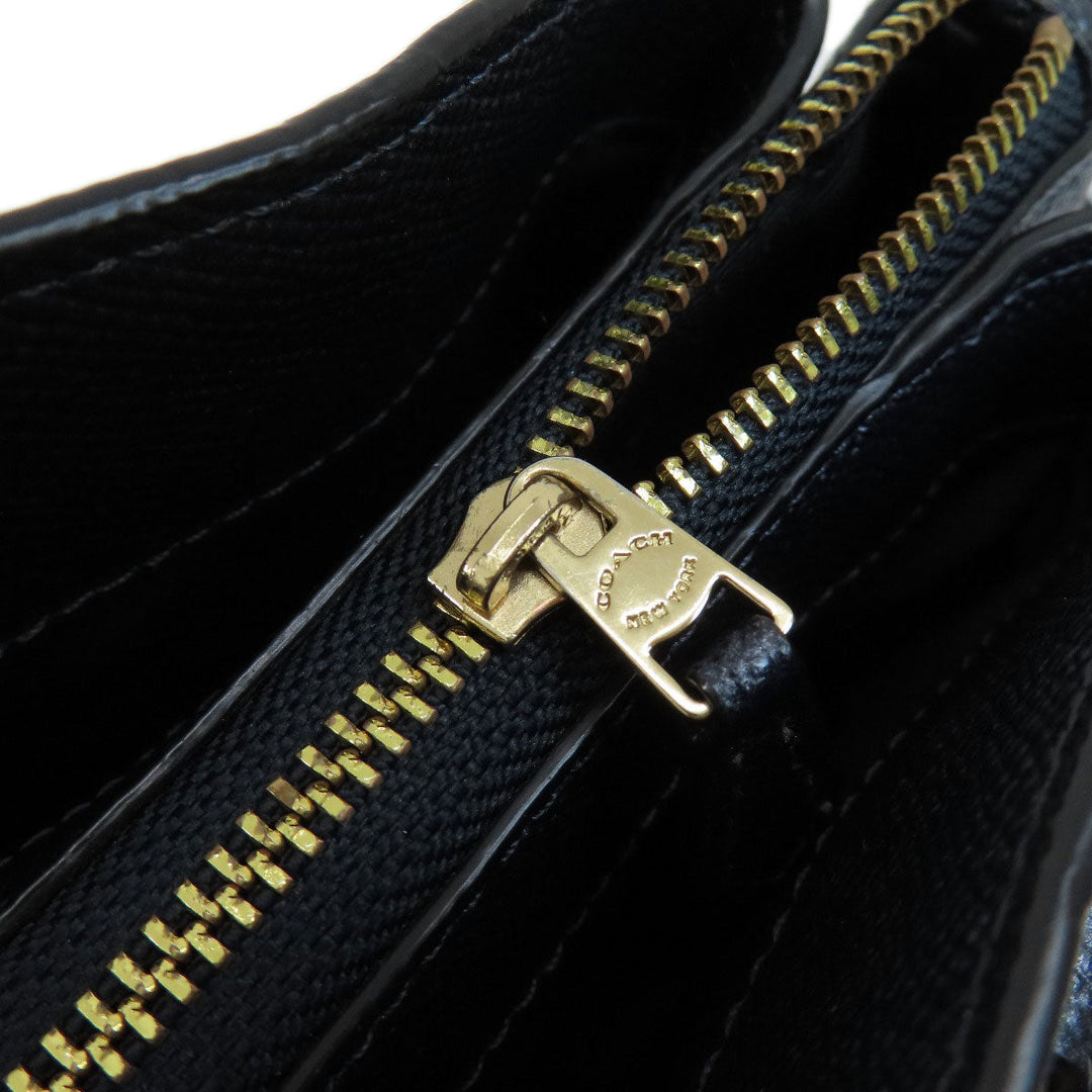 COACH Handbag F29665 PVC black 2WAY Women Used Authentic