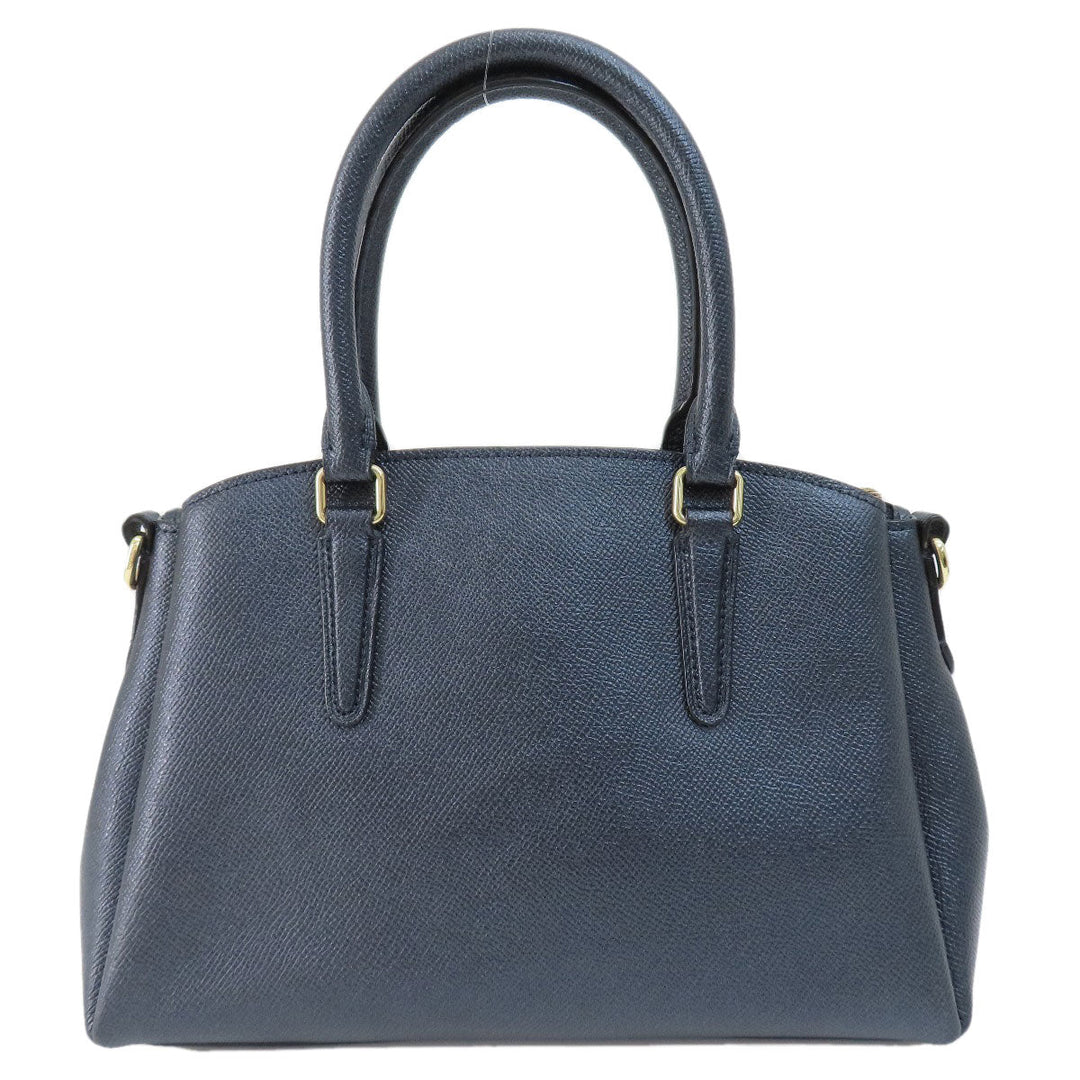 COACH Handbag F29665 PVC black 2WAY Women Used Authentic