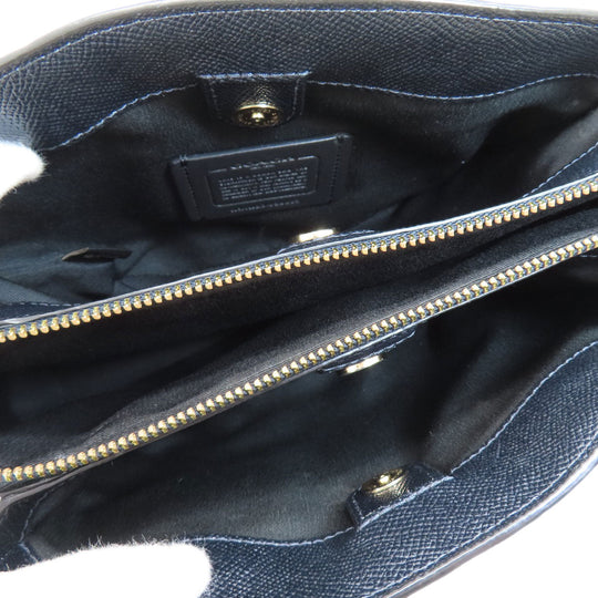 COACH Handbag F29665 PVC black 2WAY Women Used Authentic