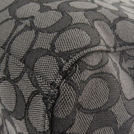 COACH Shoulder Bag F55365 canvas black one belt signature Women Used Authentic