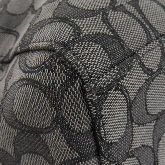 COACH Shoulder Bag F55365 canvas black one belt signature Women Used Authentic