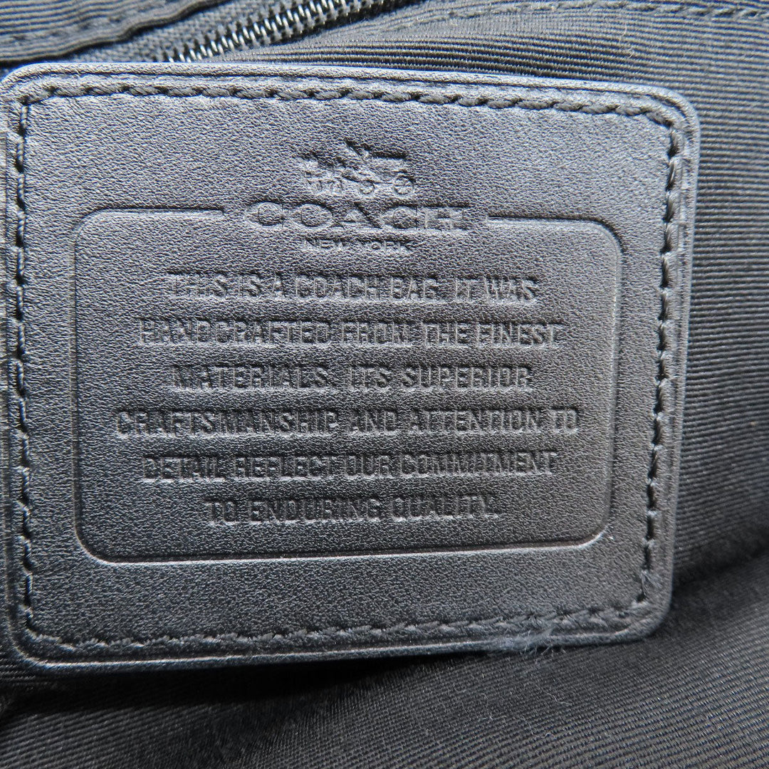 COACH Shoulder Bag F55365 canvas black one belt signature Women Used Authentic