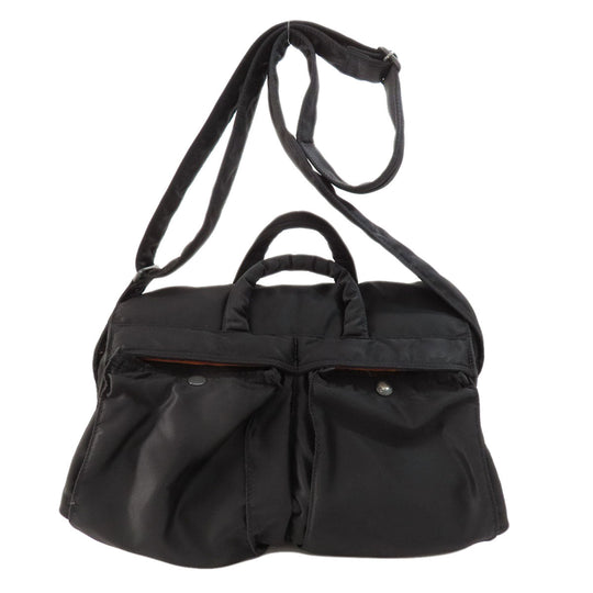 PORTER Shoulder Bag Nylon black logo mens Used Authentic