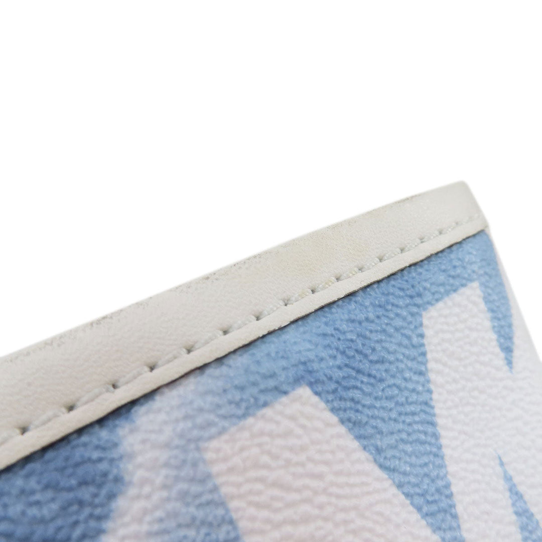 MICHAEL KORS Tote Bag PVC blue Watercolor pattern Women Used Authentic