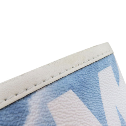 MICHAEL KORS Tote Bag PVC blue Watercolor pattern Women Used Authentic
