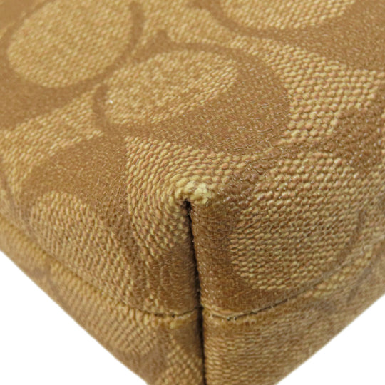 COACH Shoulder Bag F58297 PVC, Leather Brown Long Shoulder Signature Women Used Authentic