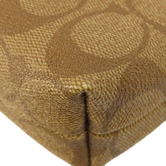 COACH Shoulder Bag F58297 PVC, Leather Brown Long Shoulder Signature Women Used Authentic