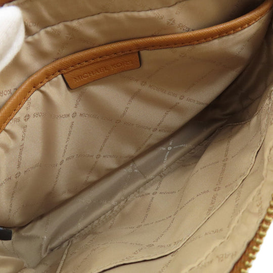 MICHAEL KORS Shoulder Bag PVC Brown MK signature Women Used Authentic