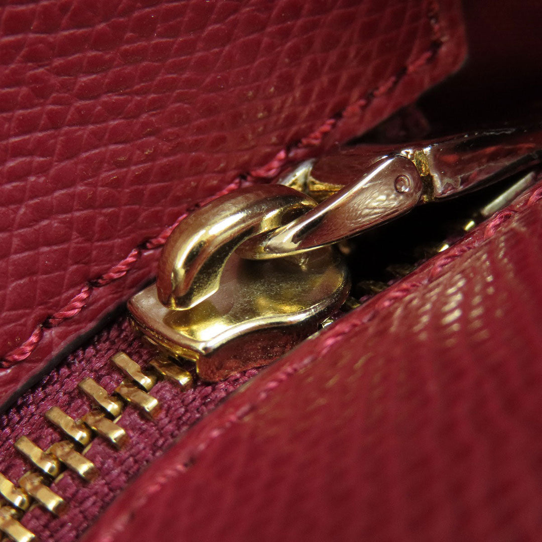 COACH Tote Bag 36455 leather Red logo Women Used Authentic