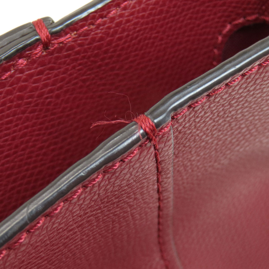 COACH Tote Bag 36455 leather Red logo Women Used Authentic