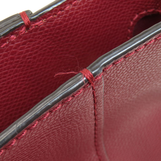 COACH Tote Bag 36455 leather Red logo Women Used Authentic