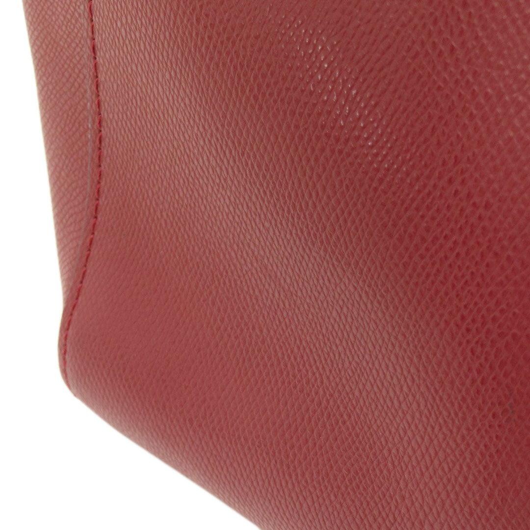 COACH Tote Bag 36455 leather Red logo Women Used Authentic