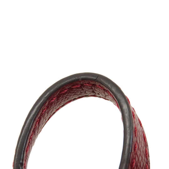 COACH Tote Bag 36455 leather Red logo Women Used Authentic