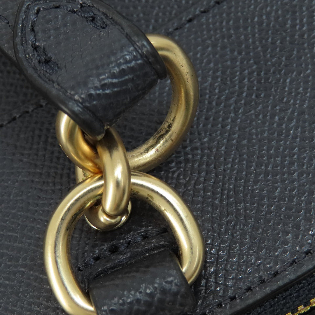 COACH Tote Bag F25397 leather black logo 2WAY Women Used Authentic