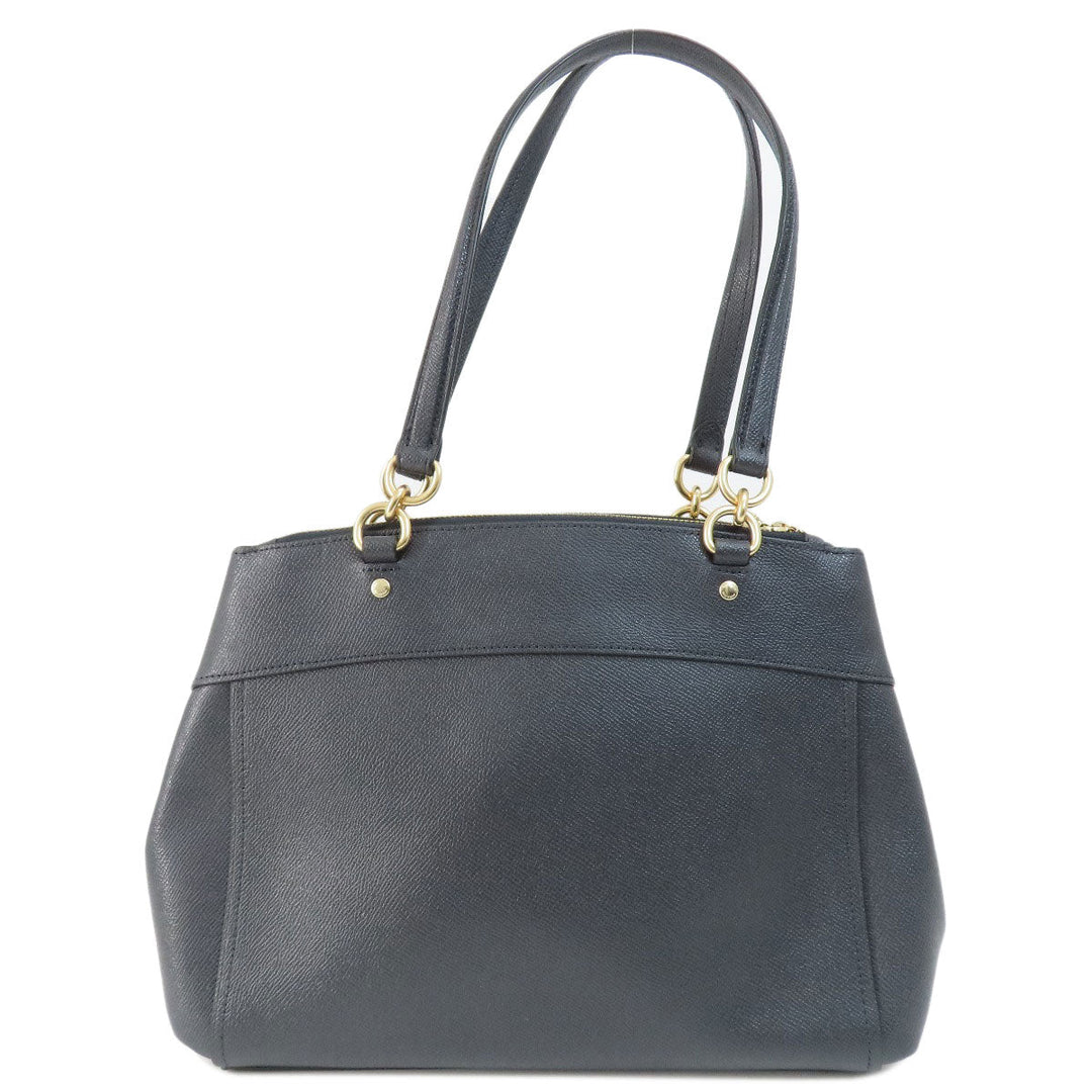 COACH Tote Bag F25397 leather black logo 2WAY Women Used Authentic