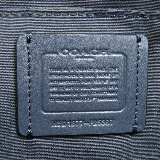 COACH Tote Bag F25397 leather black logo 2WAY Women Used Authentic