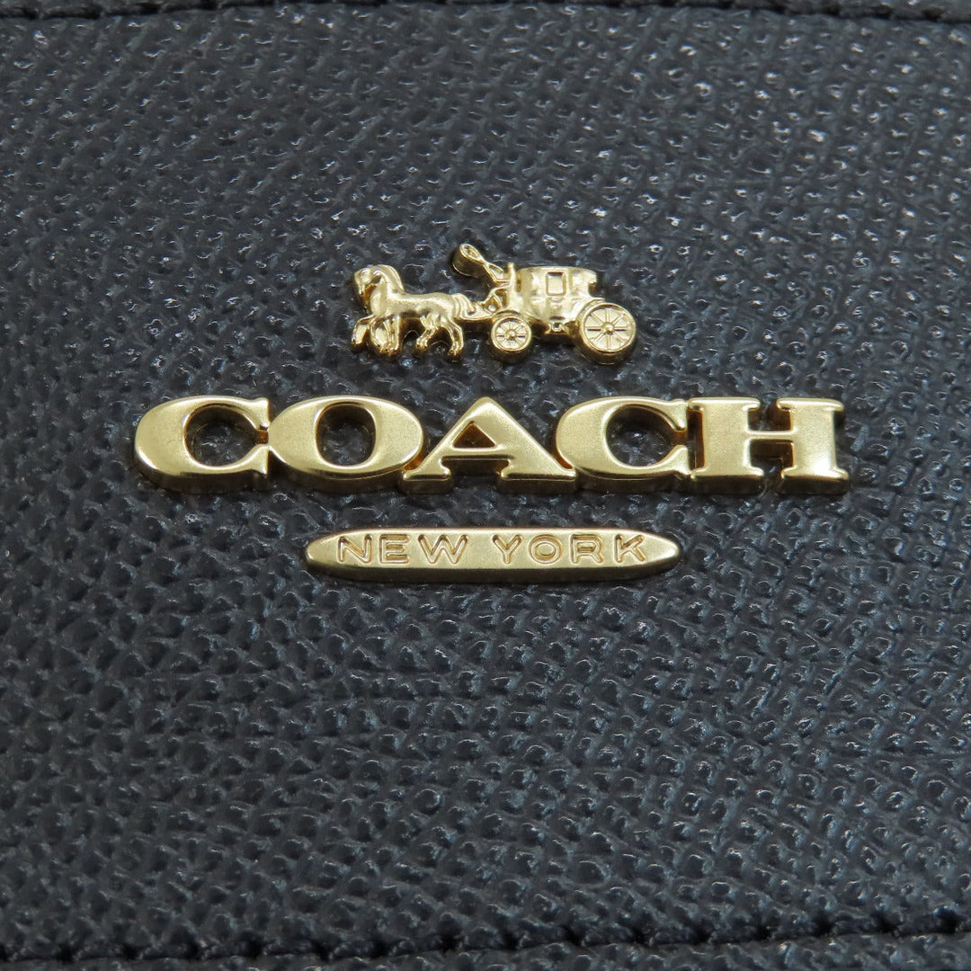 COACH Tote Bag F25397 leather black logo 2WAY Women Used Authentic