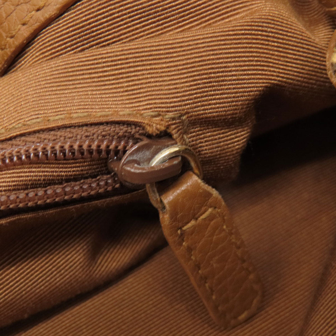 BVLGARI Tote Bag canvas Brown Logo mania