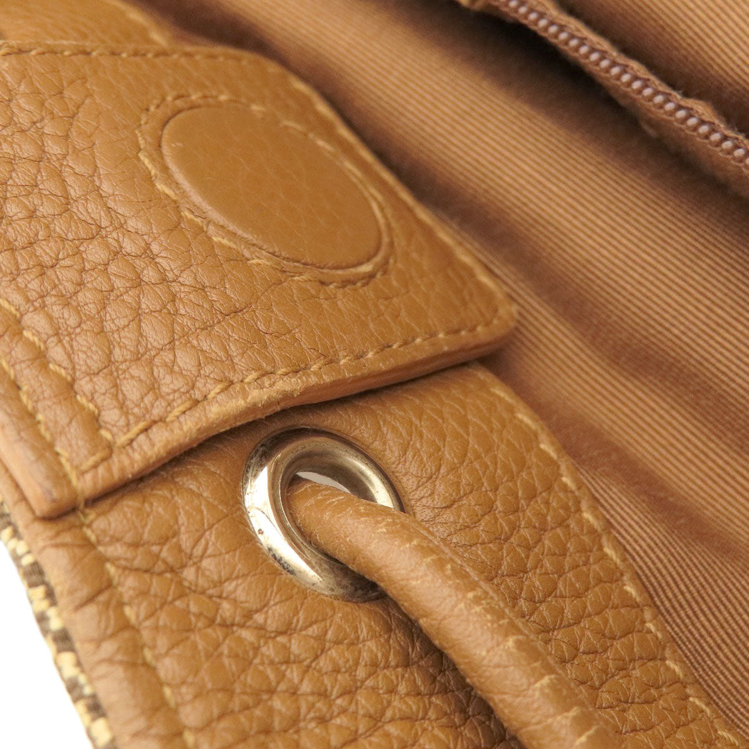 BVLGARI Tote Bag canvas Brown Logo mania