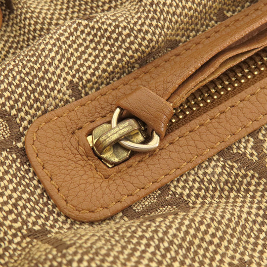 BVLGARI Tote Bag canvas Brown Logo mania
