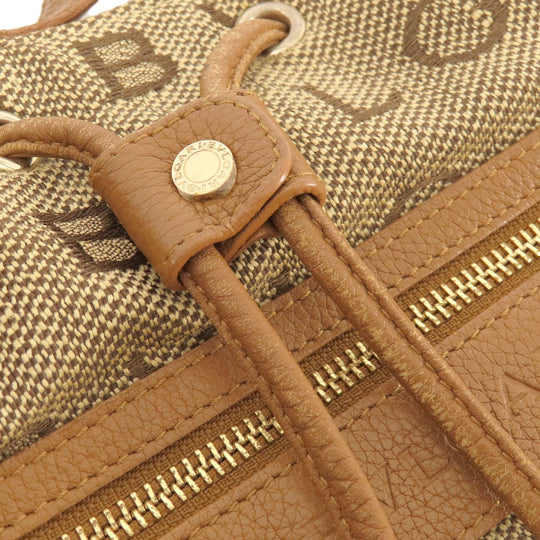 BVLGARI Tote Bag canvas Brown Logo mania