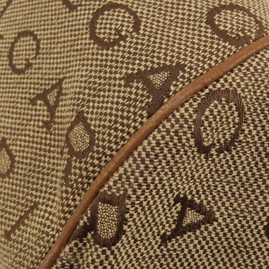 BVLGARI Tote Bag canvas Brown Logo mania